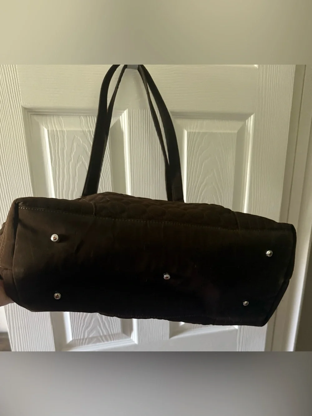 Vera Bradley Diaper Tote Bag Espresso Brown Microfiber Large